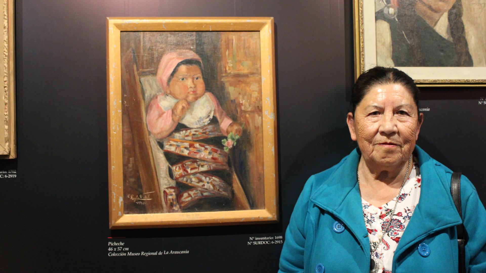 Ahijada de Celia Leyton y personaje del cuadro visita el Museo