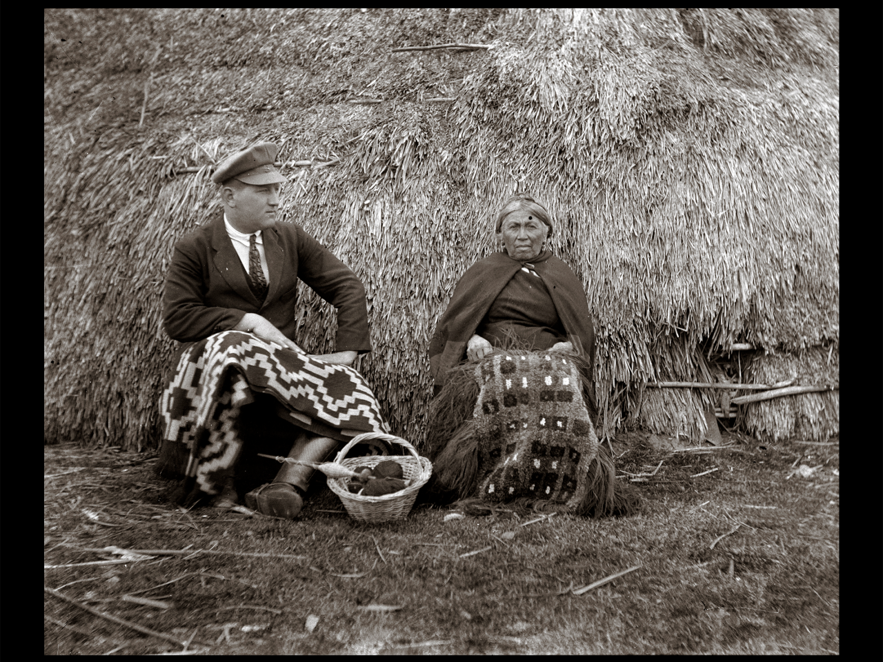 Alfredo Kenner y mujer mapuche