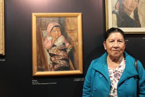 Ahijada de Celia Leyton y personaje del cuadro visita el Museo