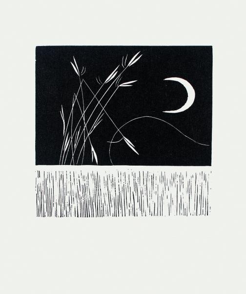 Luna con Espigas.2000. PA. Xilografía.27.5x22.2cms Luna con Espigas.2000. PA. Xilografía.27.5x22.2cms