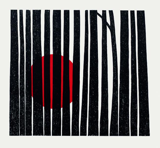 Ya viene el sol.1997.6-30. Xilografía. 84x84 cm Ya viene el sol.1997.6-30. Xilografía. 84x84 cm
